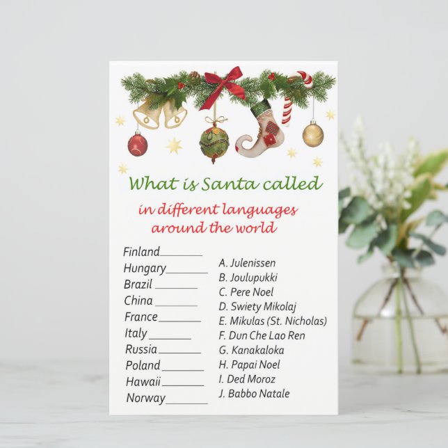 Christmas decorations christmas around the world (Standing Front)