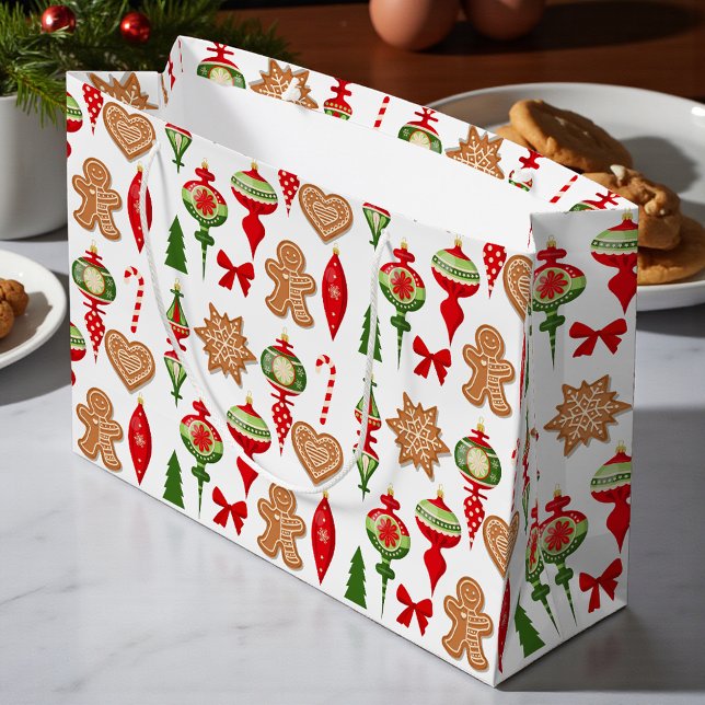 Christmas Decorations Gingerbread Cookies Candy Large Gift Bag (Creator Uploaded)
