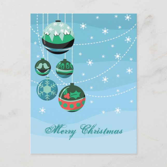 Christmas Decorations Holiday Postcard (Front)