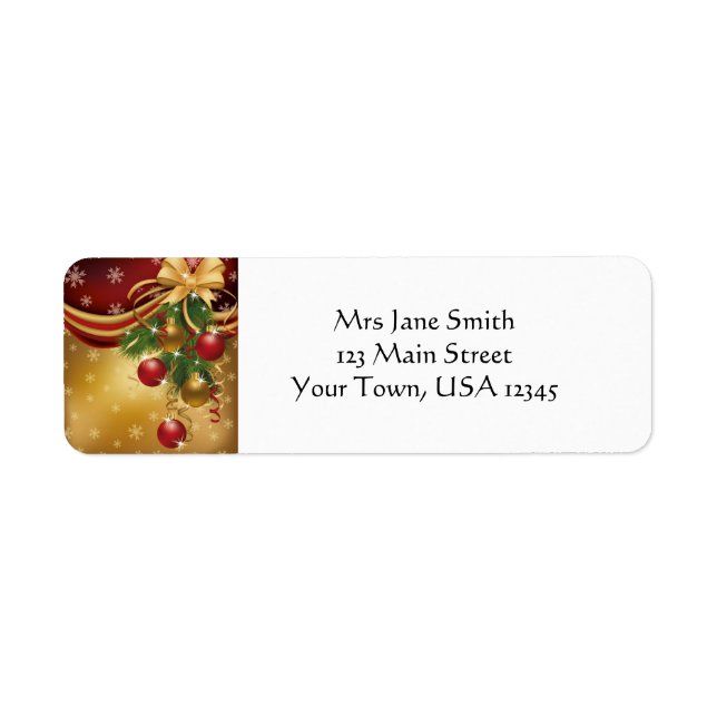 Christmas Decorations Label (Front)