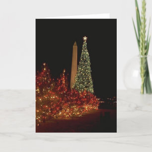 Christmas decorations on the Washington DC Mall Holiday Card
