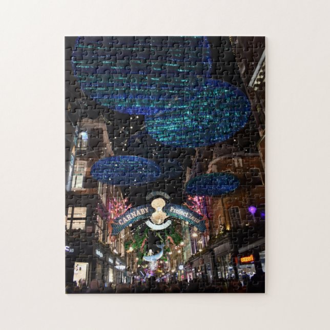 Christmas Decorations, SoHo, London UK Jigsaw Puzzle (Vertical)