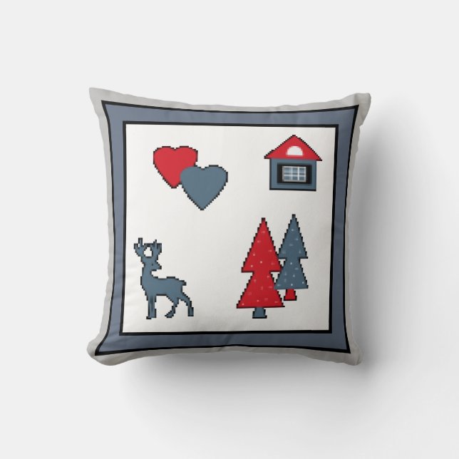 Christmas decorations throw pillow (Front)