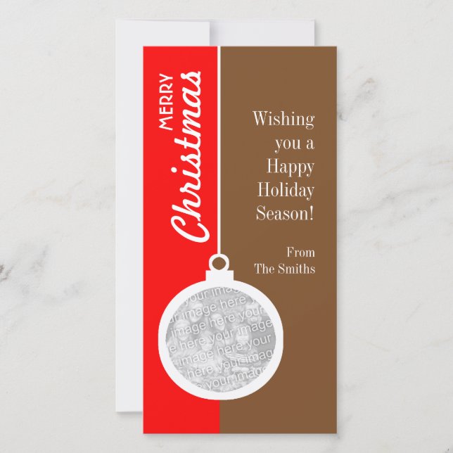 Christmas Decorative Ball Holiday Card (Front)