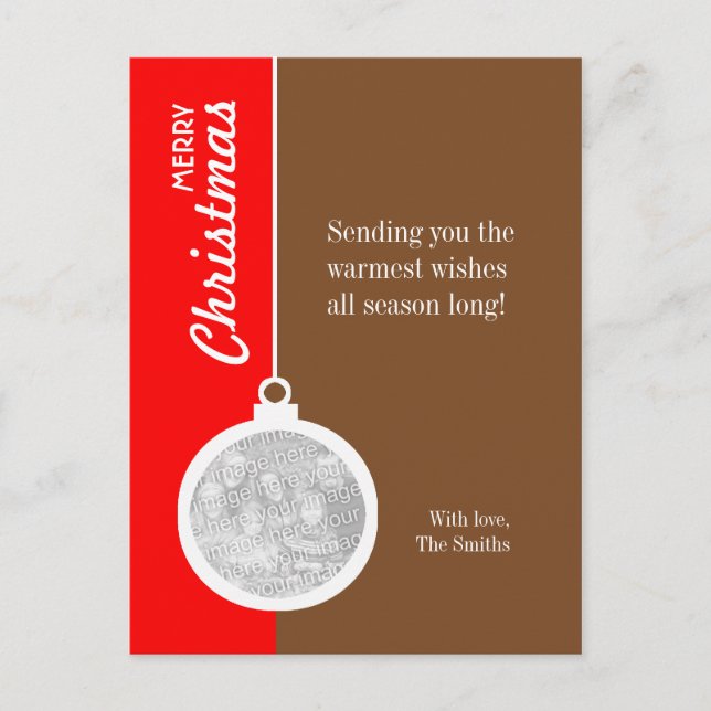 Christmas Decorative Ball Holiday Postcard (Front)