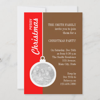 Christmas Decorative Ball Invitation
