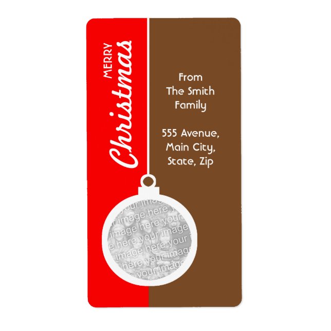 Christmas Decorative Ball Label (Front)