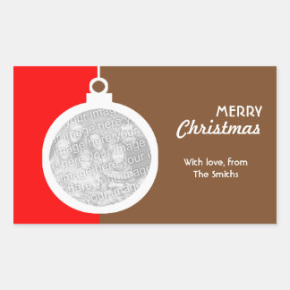 Christmas Decorative Ball Rectangular Sticker