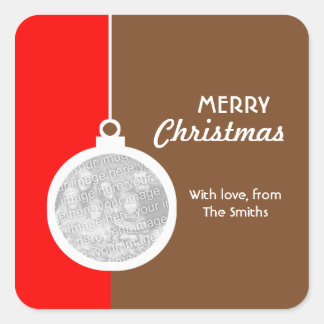 Christmas Decorative Ball Square Sticker