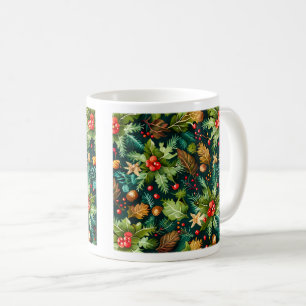 Christmas Decorative Pattern Classic Mug, 11 oz Coffee Mug