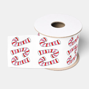 Christmas Decorative Ribbon, Candy Cane Grosgrain Ribbon
