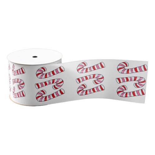 Christmas Decorative Ribbon Candy Cane Grosgrain Ribbon