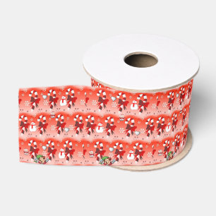 Christmas Decorative Ribbon, Candy Cane Grosgrain Ribbon
