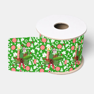 Christmas Decorative Ribbon, Christmas Candle Grosgrain Ribbon