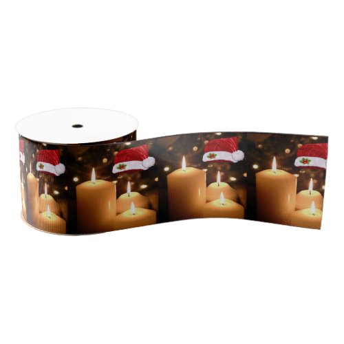 Christmas Decorative Ribbon Christmas Candle Grosgrain Ribbon