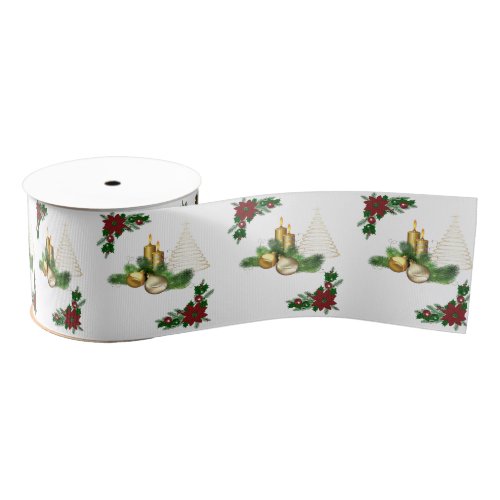 Christmas Decorative Ribbon Christmas Candle Grosgrain Ribbon