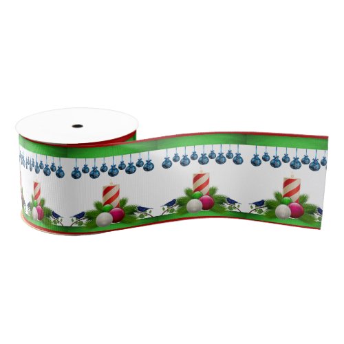 Christmas Decorative Ribbon Christmas Candle Grosgrain Ribbon