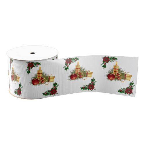 Christmas Decorative Ribbon Christmas Candle Grosgrain Ribbon