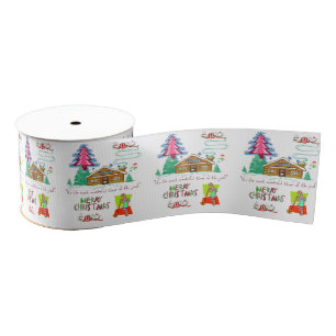 Christmas Decorative Ribbon, Cleaning Lady Grosgrain Ribbon