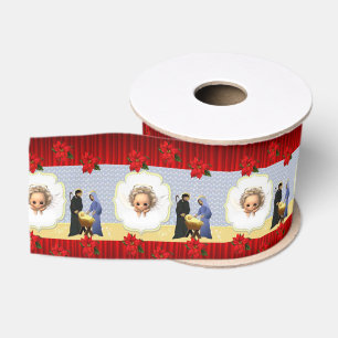 Christmas Decorative Ribbon, Jesus Christ Grosgrain Ribbon