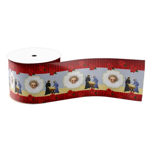 Christmas Decorative Ribbon Jesus Christ Grosgrain Ribbon