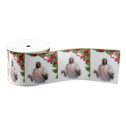 Christmas Decorative Ribbon Jesus Christ Grosgrain Ribbon