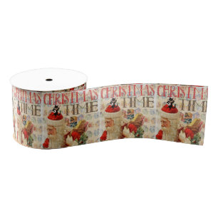 Christmas Decorative Ribbon, Merry Christmas Grosgrain Ribbon