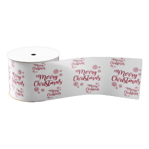 Christmas Decorative Ribbon, Merry Christmas Grosgrain Ribbon