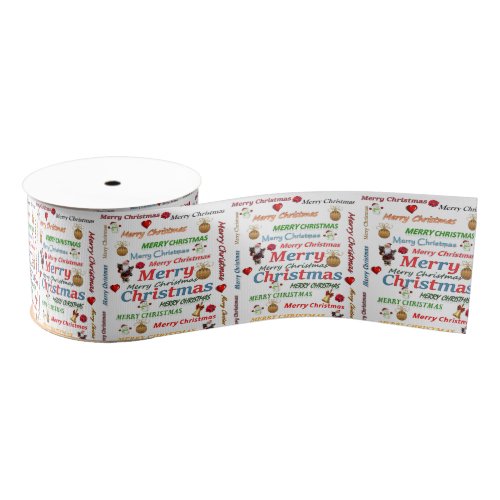 Christmas Decorative Ribbon Merry Christmas Grosgrain Ribbon