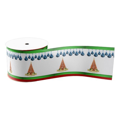 Christmas Decorative Ribbon Merry Christmas Grosgrain Ribbon