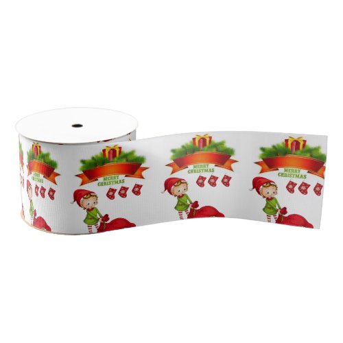 Christmas Decorative Ribbon Merry Christmas Grosgrain Ribbon