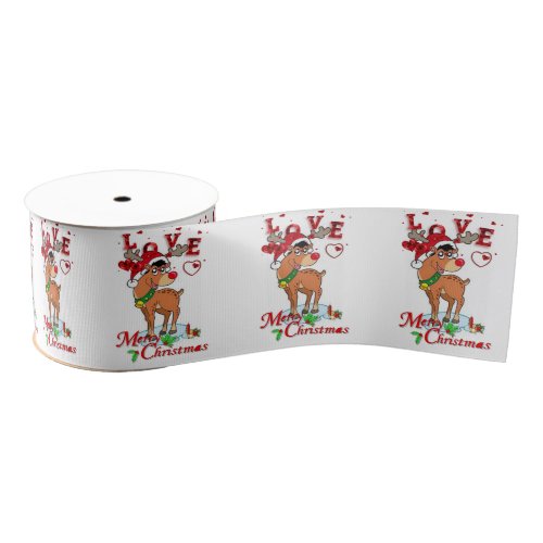 Christmas Decorative Ribbon Merry Christmas Grosgrain Ribbon