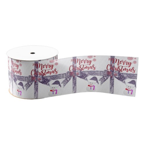 Christmas Decorative Ribbon Merry Christmas Grosgrain Ribbon