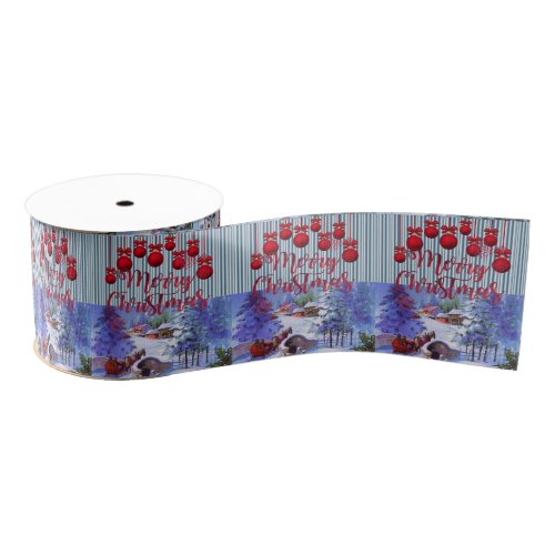 Christmas Decorative Ribbon Merry Christmas Grosgrain Ribbon