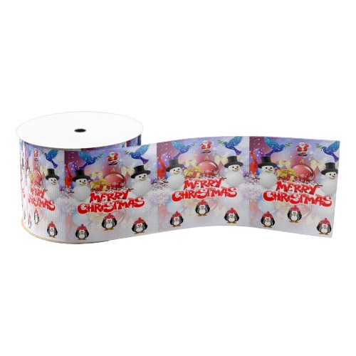 Christmas Decorative Ribbon Merry Christmas Grosgrain Ribbon