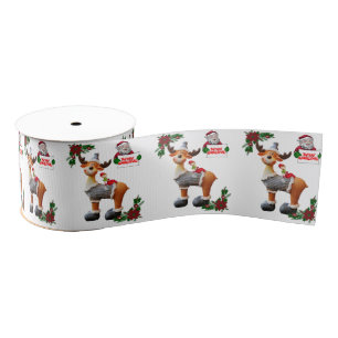 Christmas Decorative Ribbon, Merry Christmas Grosgrain Ribbon