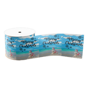 Christmas Decorative Ribbon, Merry Christmas Grosgrain Ribbon
