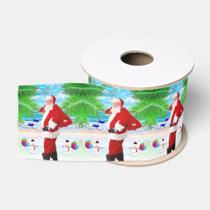 Christmas Decorative Ribbon, Santa Grosgrain Ribbon