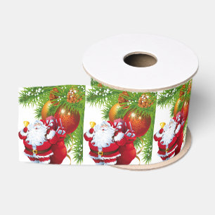 Christmas Decorative Ribbon, Santa Grosgrain Ribbon
