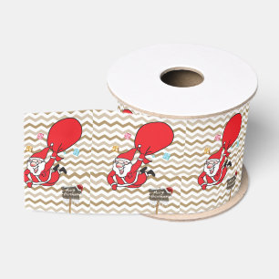 Christmas Decorative Ribbon, Santa Grosgrain Ribbon
