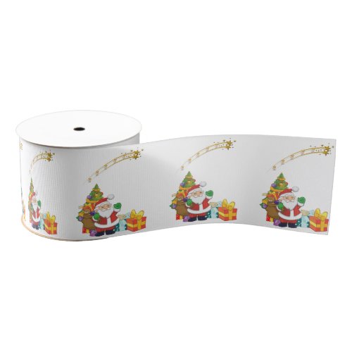 Christmas Decorative Ribbon Santa Grosgrain Ribbon