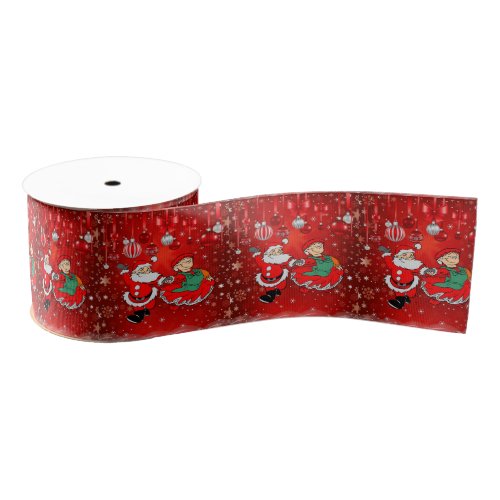 Christmas Decorative Ribbon Santa Grosgrain Ribbon