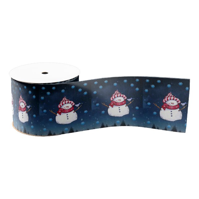 Christmas Decorative Ribbon, Santa Grosgrain Ribbon (Spool)