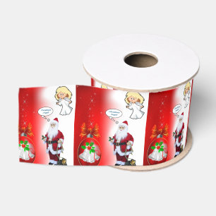 Christmas Decorative Ribbon, Santa Grosgrain Ribbon