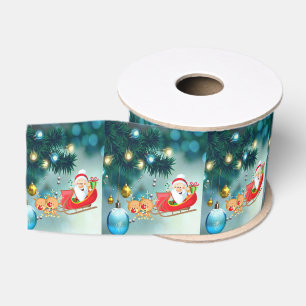 Christmas Decorative Ribbon, Santa Grosgrain Ribbon