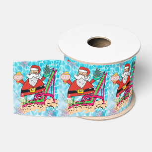 Christmas Decorative Ribbon, Santa Grosgrain Ribbon
