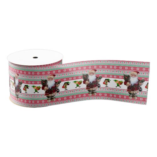 Christmas Decorative Ribbon Santa Grosgrain Ribbon