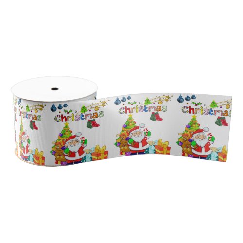 Christmas Decorative Ribbon Santa Grosgrain Ribbon