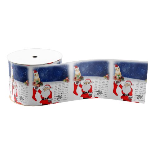 Christmas Decorative Ribbon Santa Grosgrain Ribbon