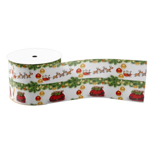 Christmas Decorative Ribbon Santa Grosgrain Ribbon